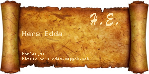 Hers Edda névjegykártya
